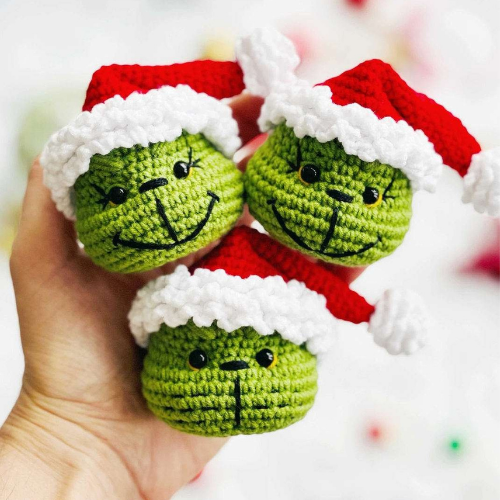 Christmas Amigurumi Ornament Crochet Pattern Bundle PDF 8 Holiday Character Decorations