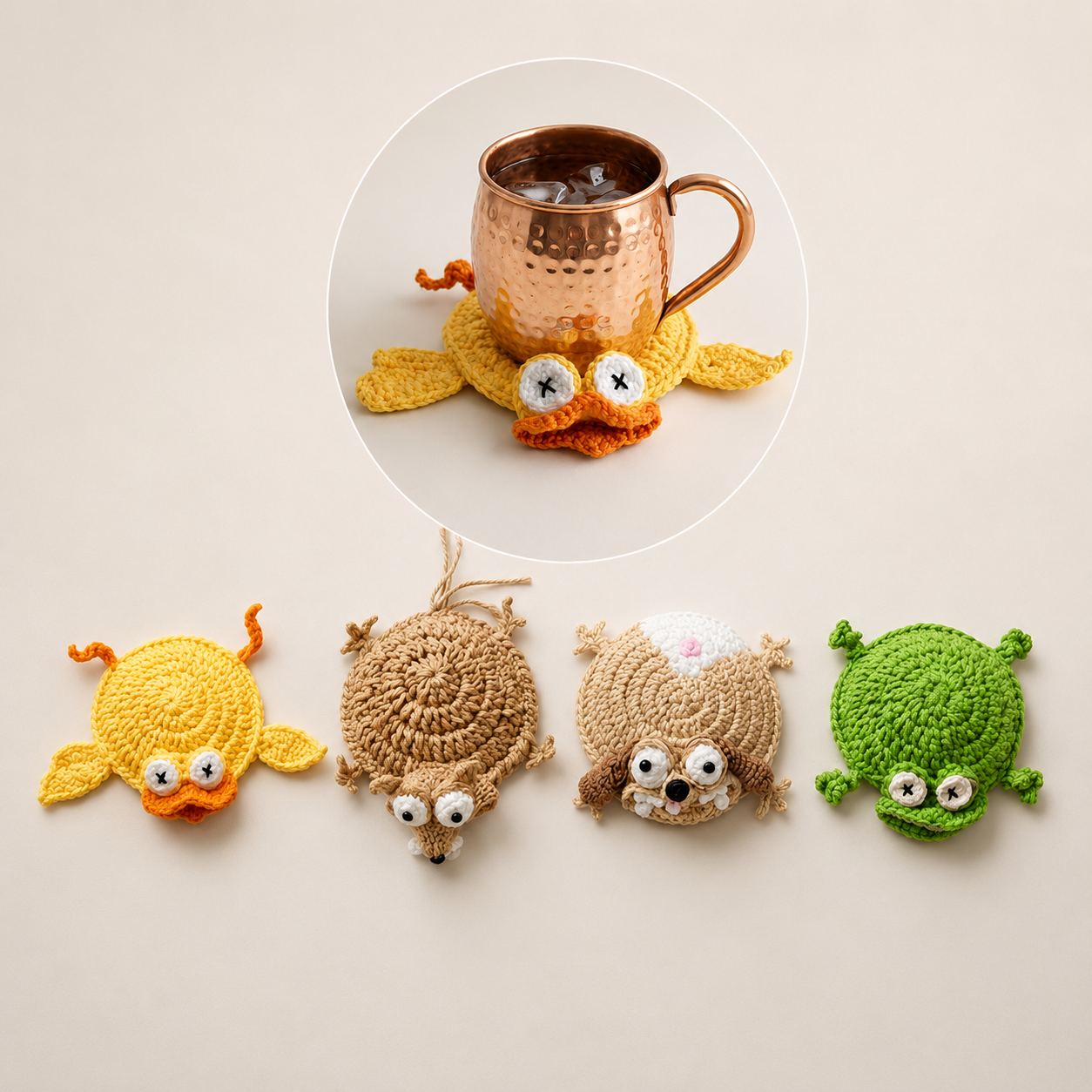 12 Animal Coaster Crochet Pattern Bundle (Digital Download)