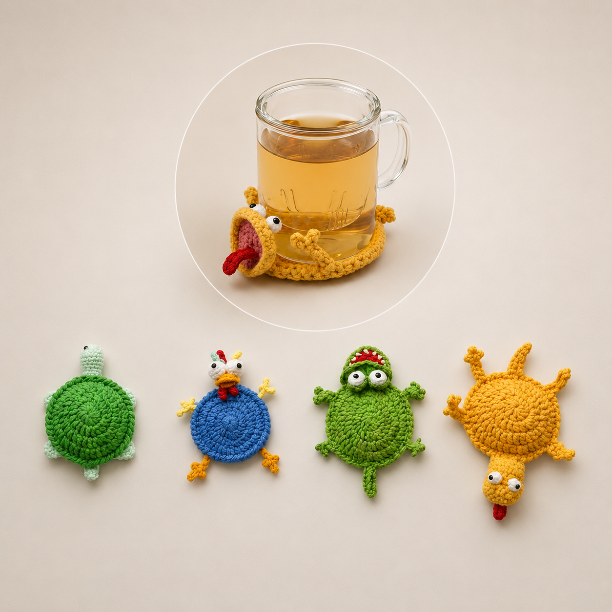 12 Animal Coaster Crochet Pattern Bundle (Digital Download)