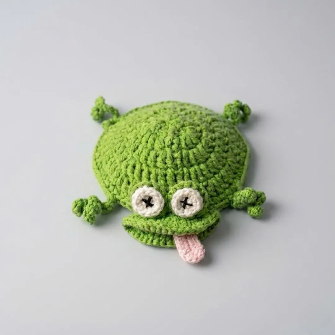 4-in-1 Derpy Friends Crochet Coaster Bundle | Funny Animal Mug Rug PDF Pattern