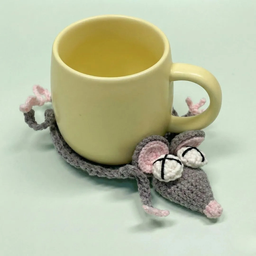 4-in-1 Derpy Friends Crochet Coaster Bundle | Funny Animal Mug Rug PDF Pattern