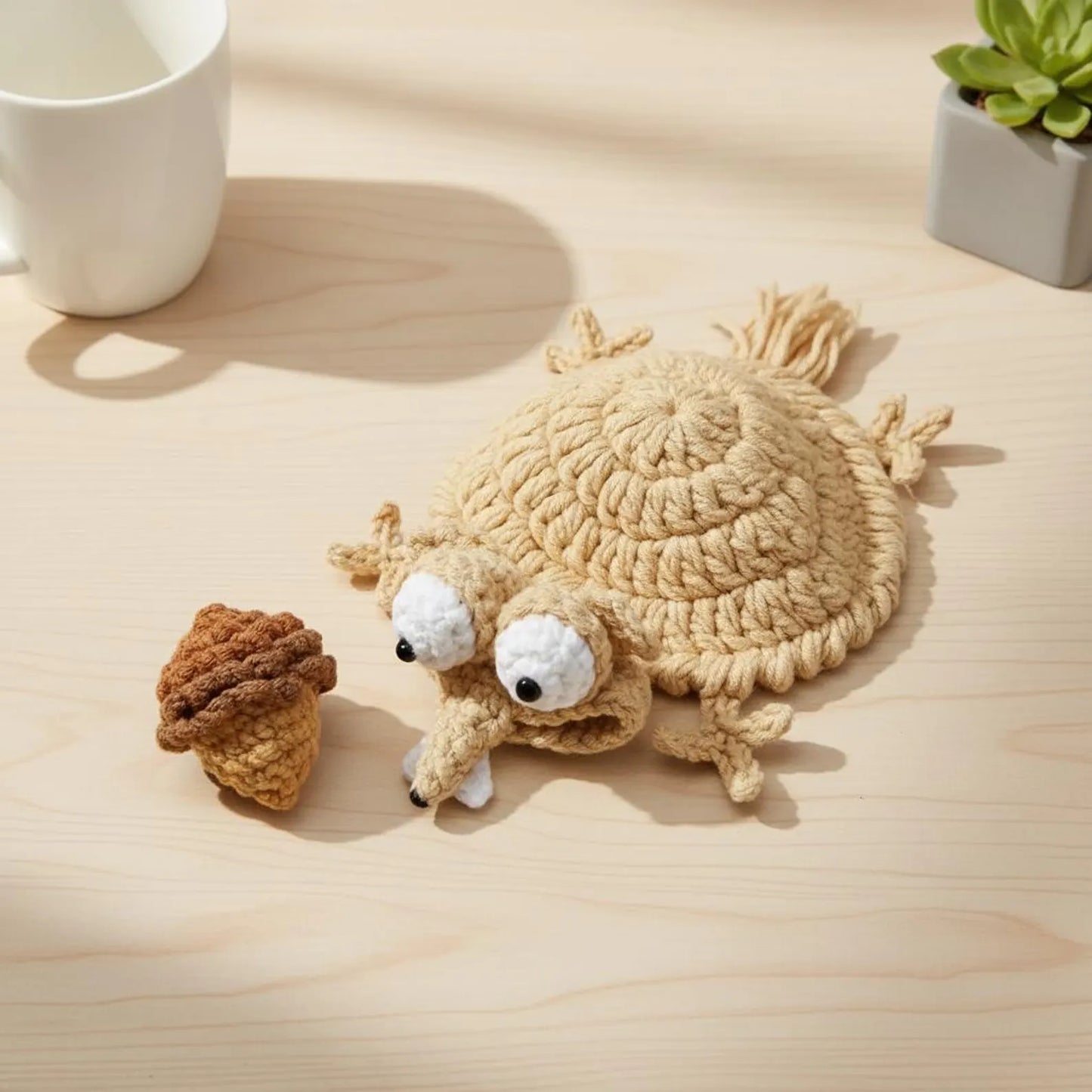 4-in-1 Derpy Friends Crochet Coaster Bundle | Funny Animal Mug Rug PDF Pattern